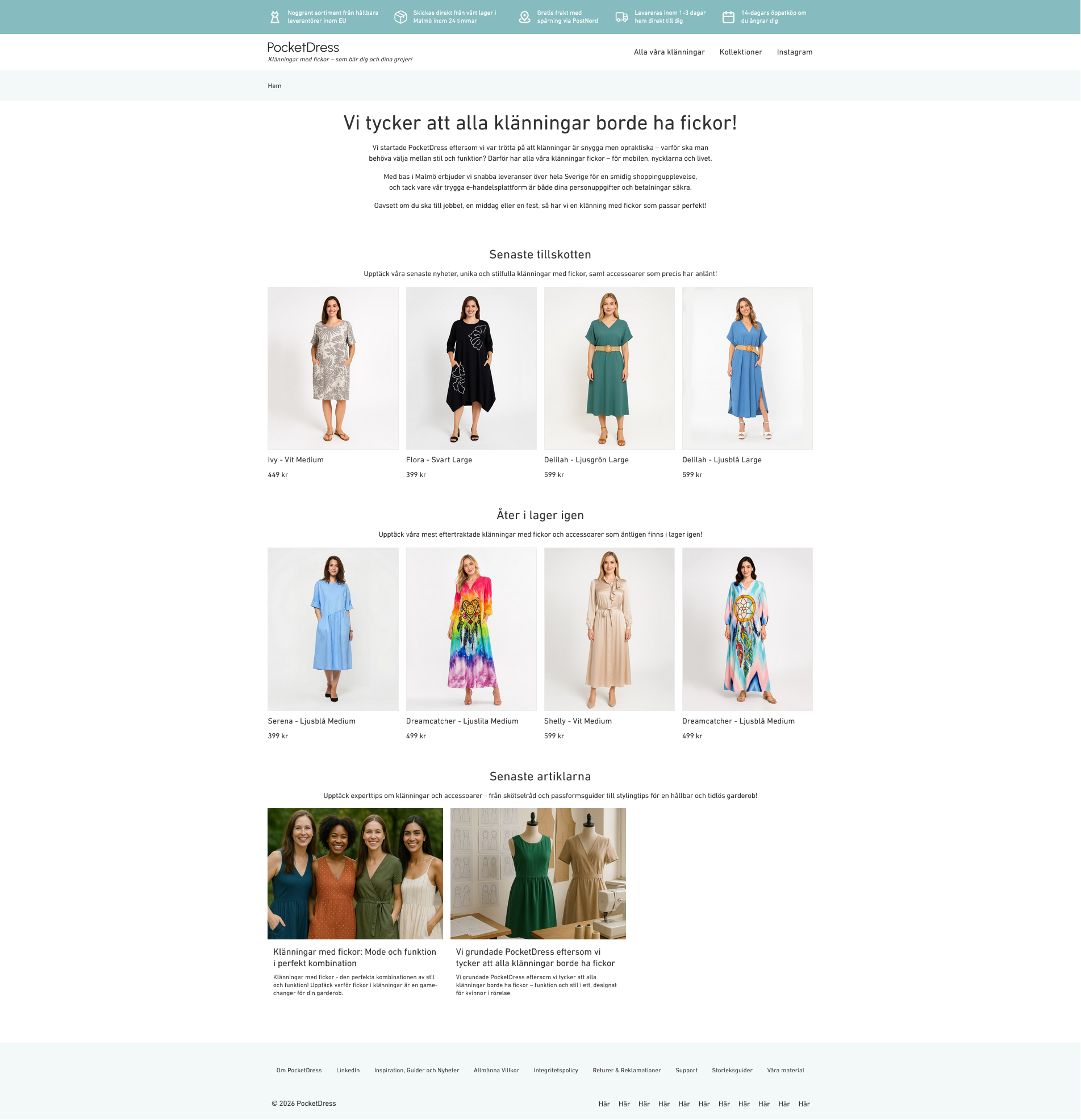 screenshot of PocketDress